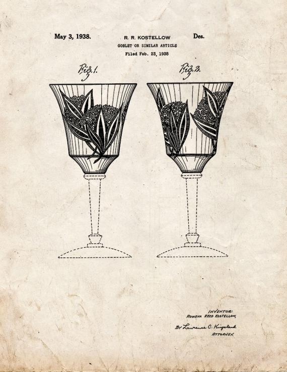 Goblet Patent Print