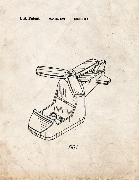 Lego Toy Helicopter Patent Print
