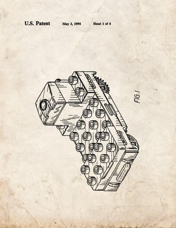 Lego Building Base For A Toy Vehicle Patent Print