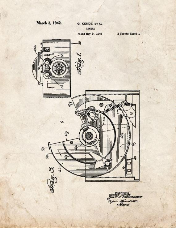 Camera Patent Print