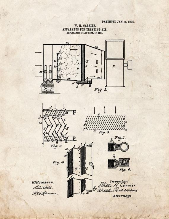 Apparatus For Treating Air Patent Print