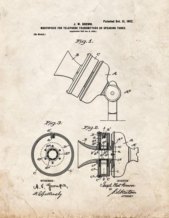 Mouthpiece For Telephone-transmitters Or Speaking-tubes Patent Print