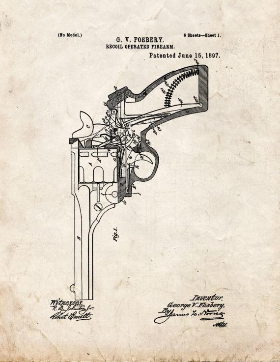 Recoil Operated Firearm Patent Print
