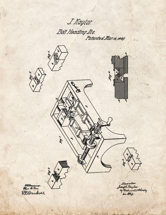 Bolt Heading Dies Patent Print