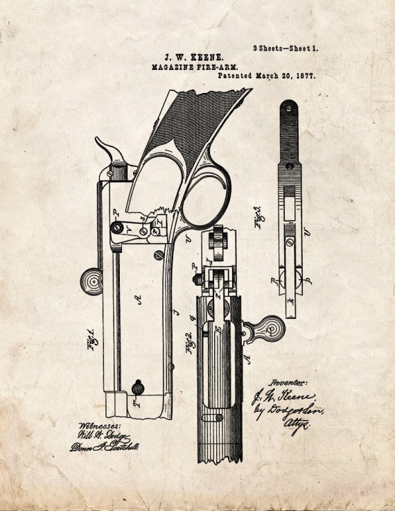 Magazine Firearm Patent Print