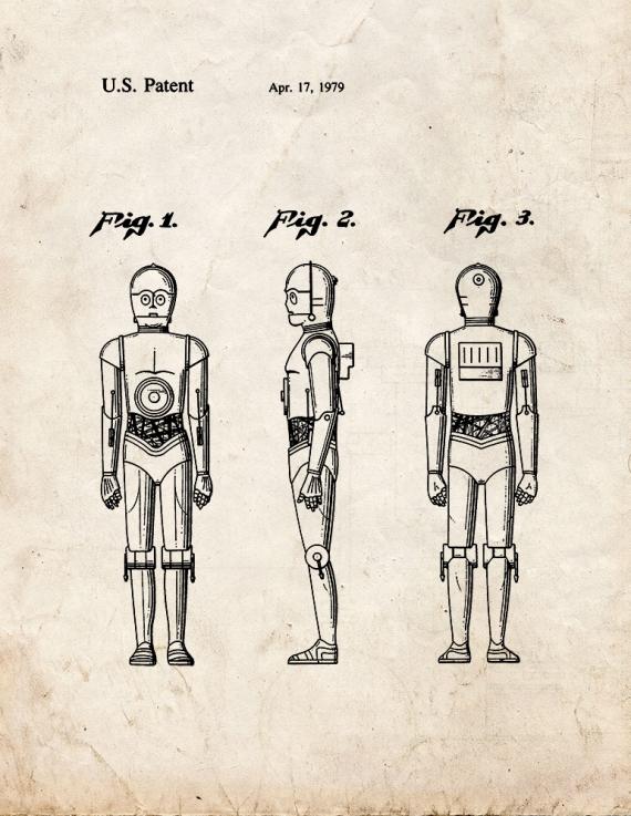 Star Wars C-3PO Patent Print