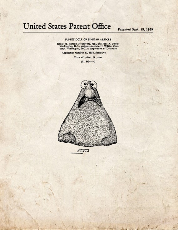 Wontkins Puppet Patent Print
