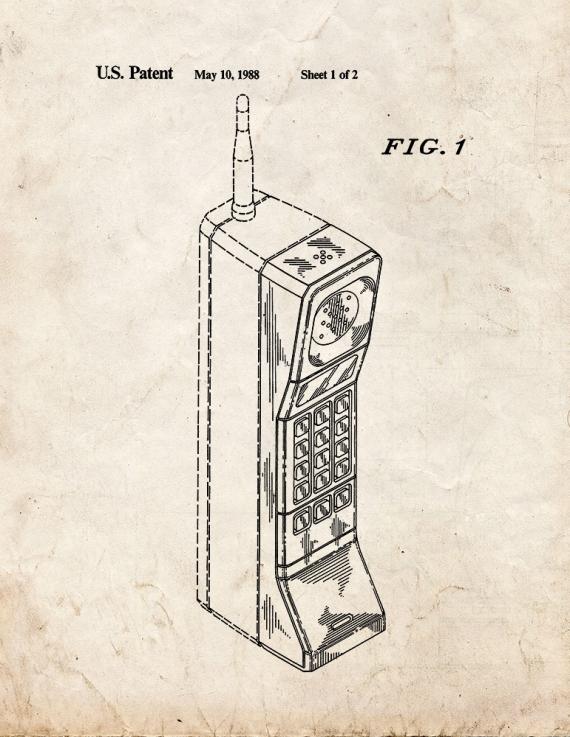 Portable Telephone Patent Print