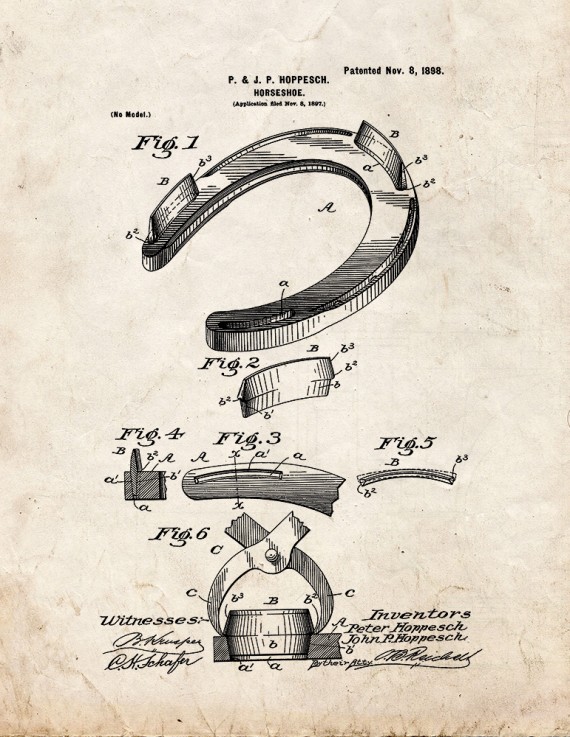 Horseshoe Patent Print