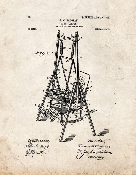 Baby Jumper Patent Print