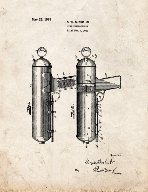 Fire Extinguisher Patent Print