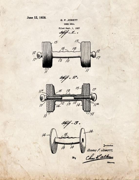 Dumbbell Patent Print