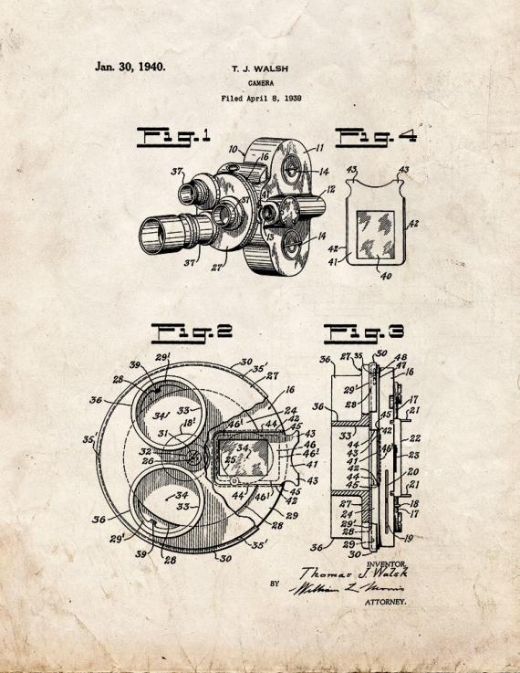 Camera Patent Print