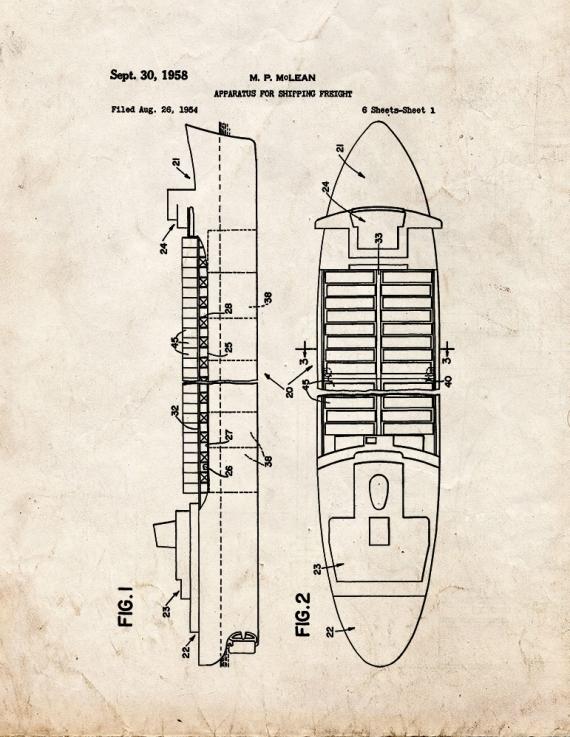 Apparatus For Shipping Freight Patent Print