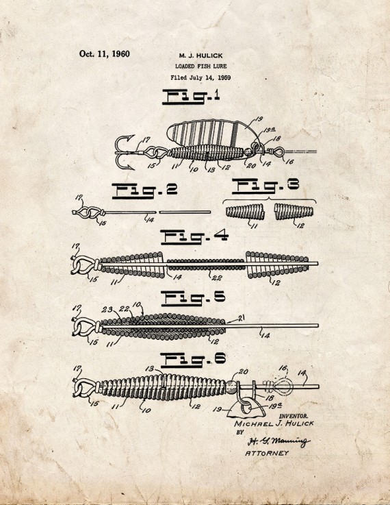 Loaded Fish Lure Patent Print