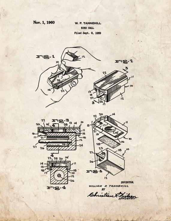 Bird Call Patent Print