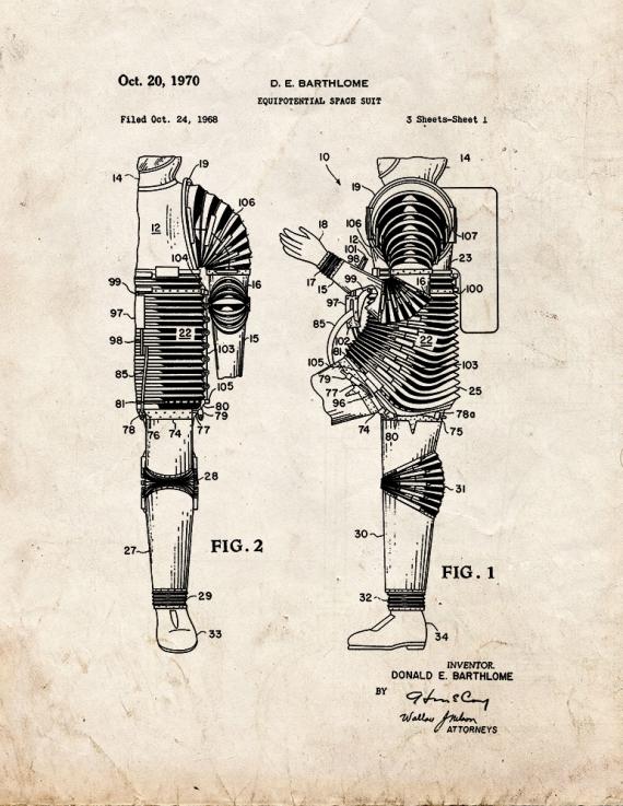 Equipotential Space Suit Patent Print