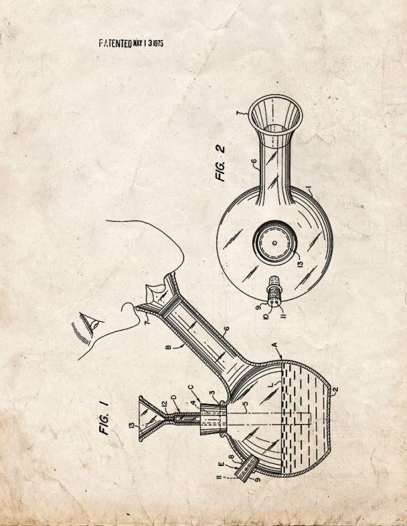 Smoking Pipe Patent Print