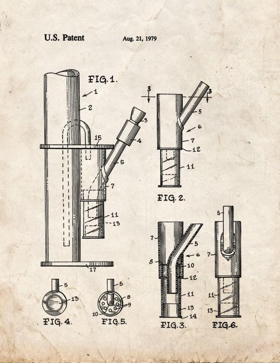 Ash Trap For A Bong Patent Print