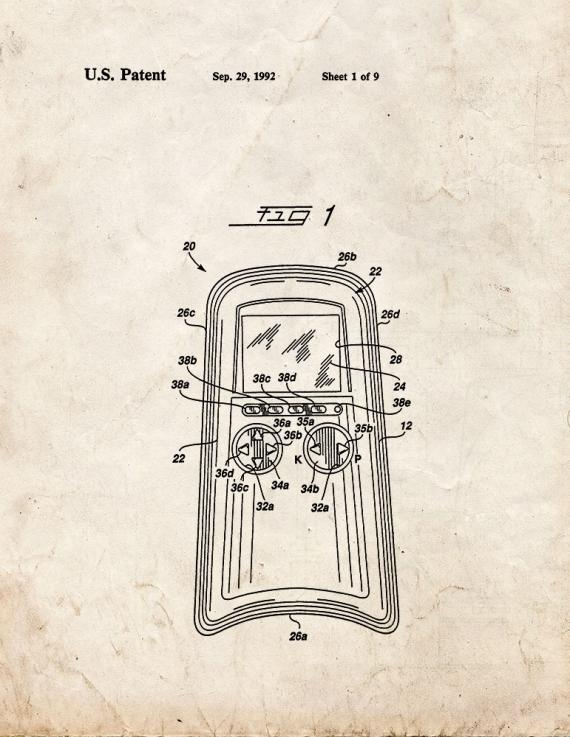 Hand Held Video Game With Simulated Rescue Patent Print