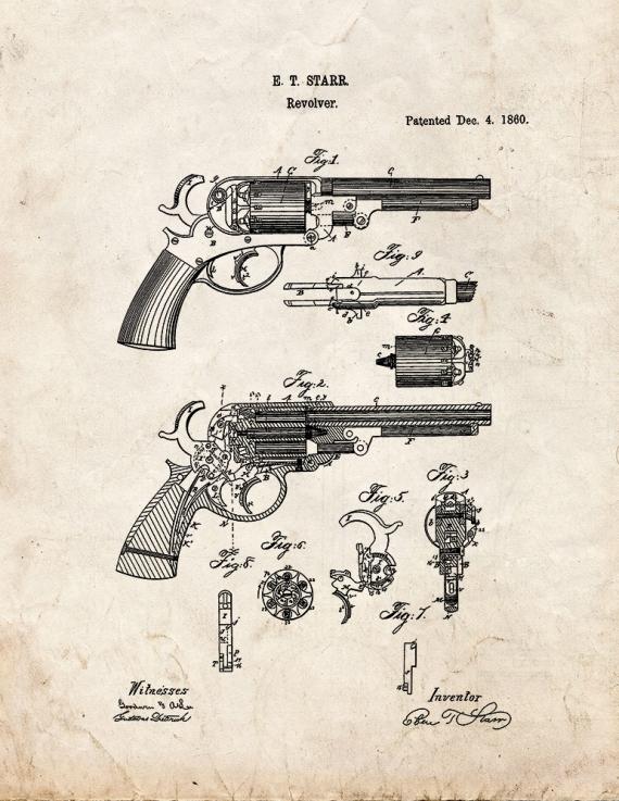 Revolver Patent Print