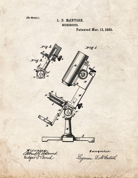 Microscope Patent Print