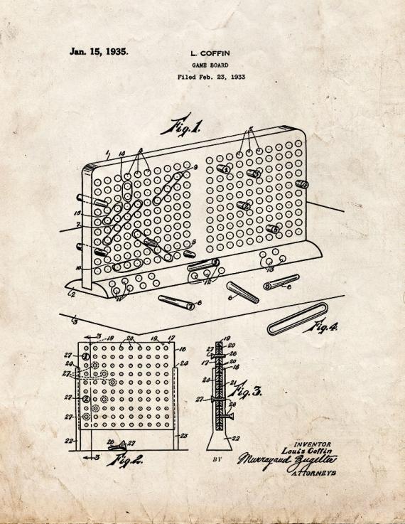 Battleship Game Patent Print