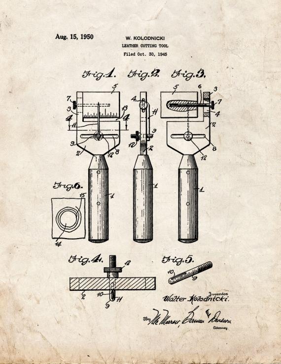 Leather-cutting Tool Patent Print