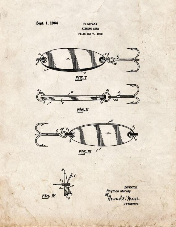 Fishing Lure Patent Print