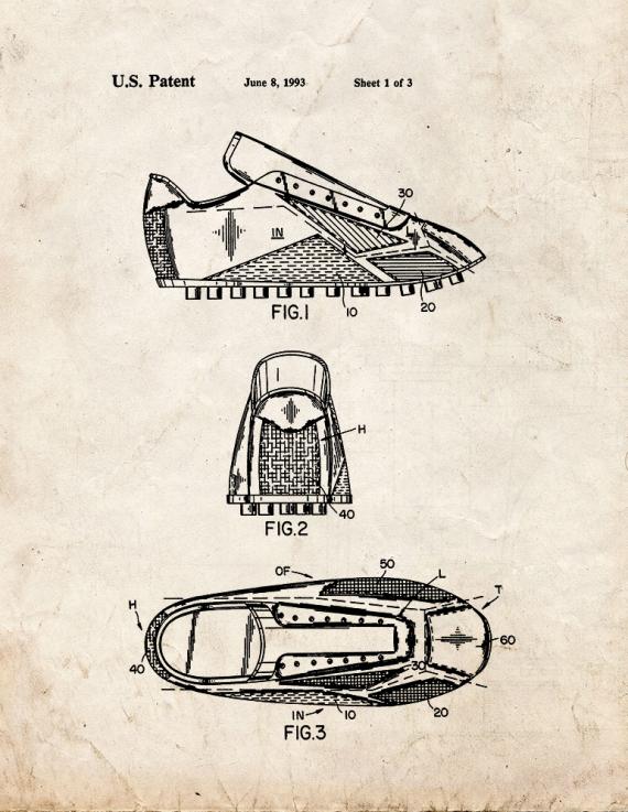 Soccer Training Shoe Patent Print