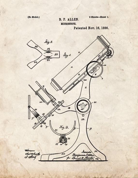 Microscope Patent Print