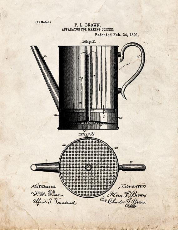 Apparatus For Making Coffee Patent Print