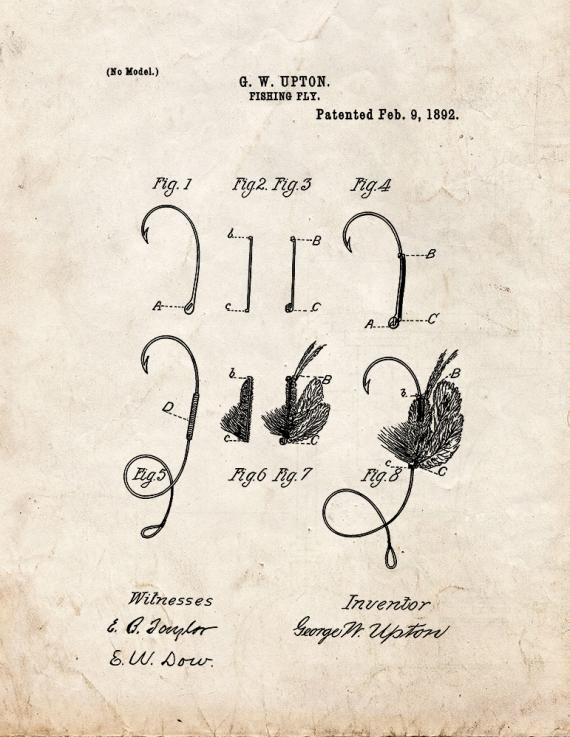 Fishing Fly Patent Print