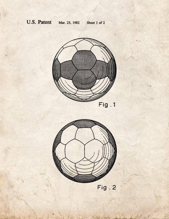 Soccer Ball Patent Print