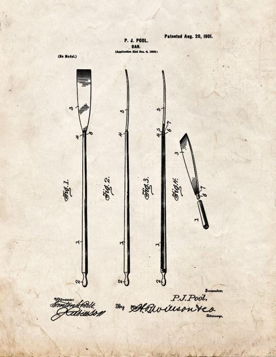 Oar Patent Print