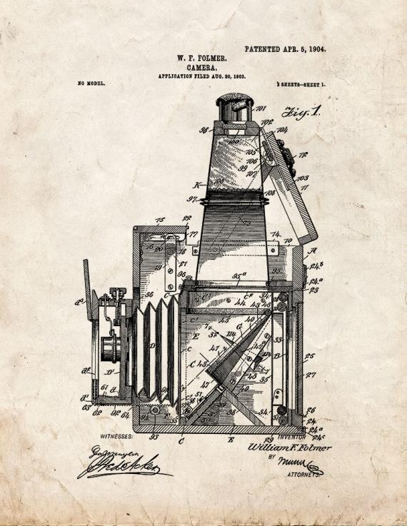 Camera Patent Print