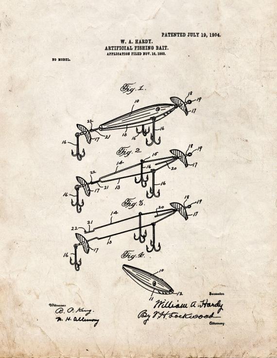 Artificial Fishing-bait Patent Print