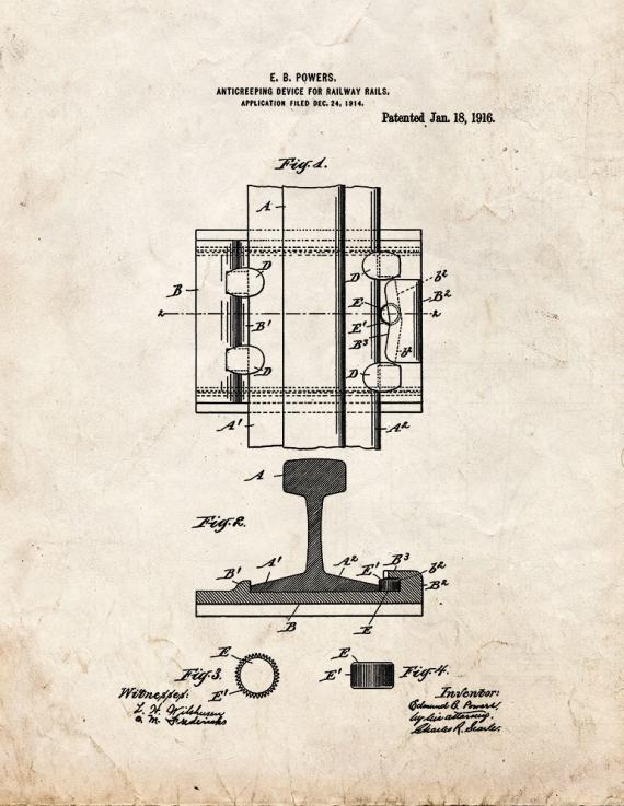 Anticreeping Device For Railway-rails Patent Print