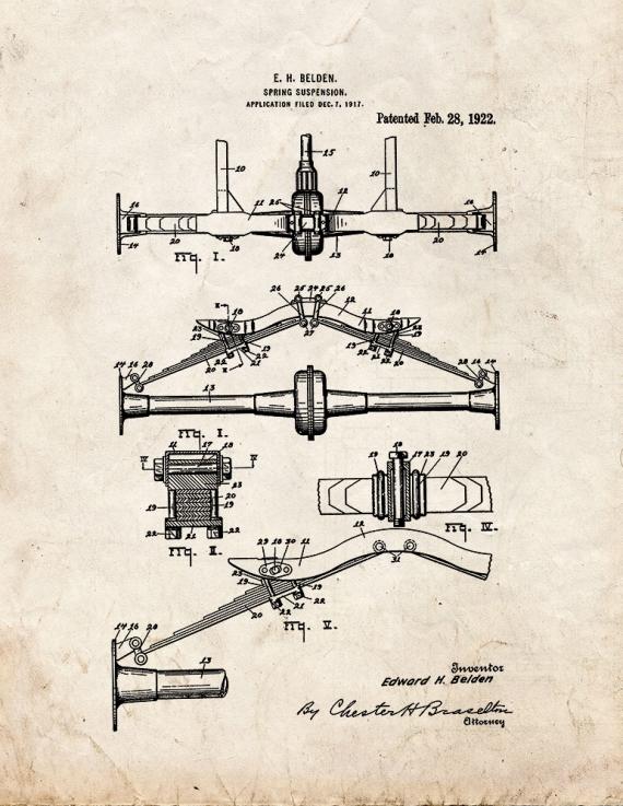 Spring Suspension Patent Print