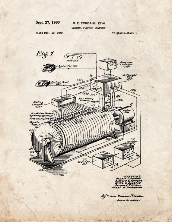 General Purpose Computer Patent Print