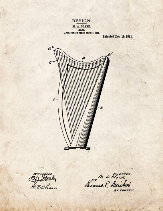 Harp Patent Print