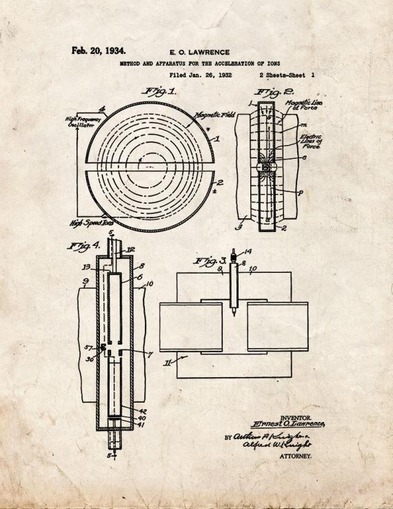 Method And Apparatus For The Acceleration Of Ions Patent Print