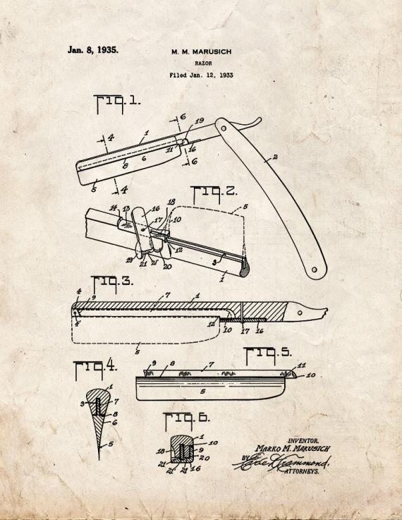 Razor Patent Print