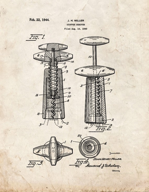 Stopper Remover Patent Print