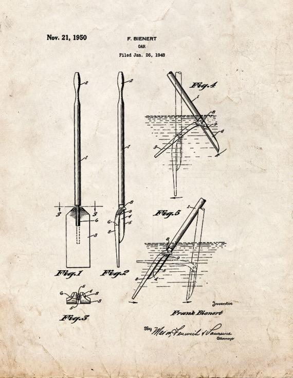 Oar Patent Print