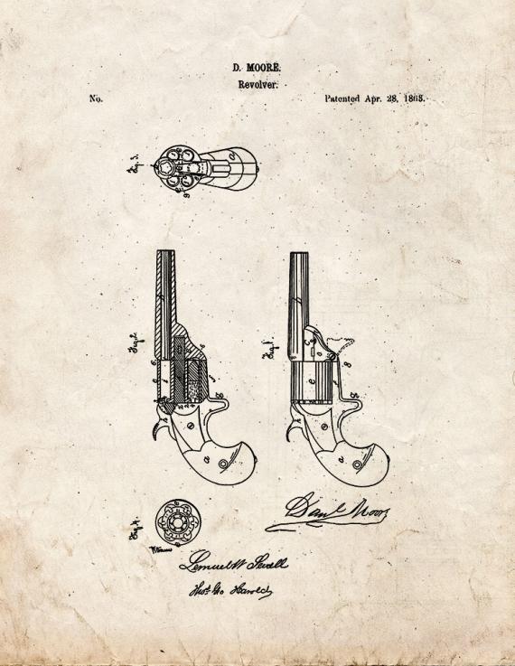 Revolving firearm Patent Print