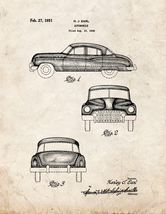 Automobile Patent Print