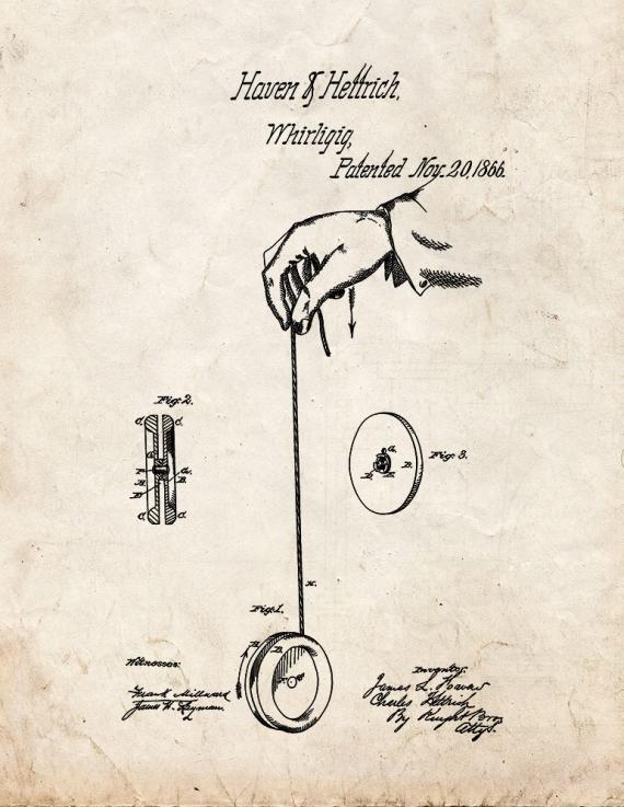 Whirligig Patent Print