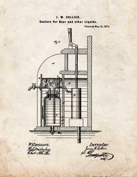 Coolers For Beer And Other Liquids Patent Print