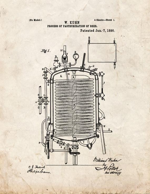 Process Of Pasteurization Of Beer Patent Print